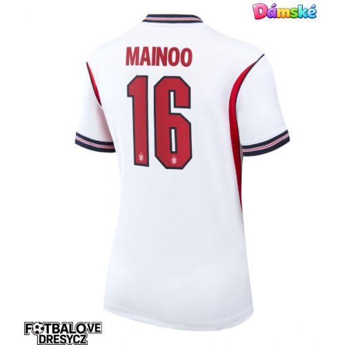 Anglie Kobbie Mainoo #16 Dámské Domácí Dres MS 2026 Krátký Rukáv Anglie Kobbie Mainoo #16 Dámské Domácí Dres MS 2026 Krátký Rukáv